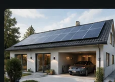 Huis met zonnepanelen